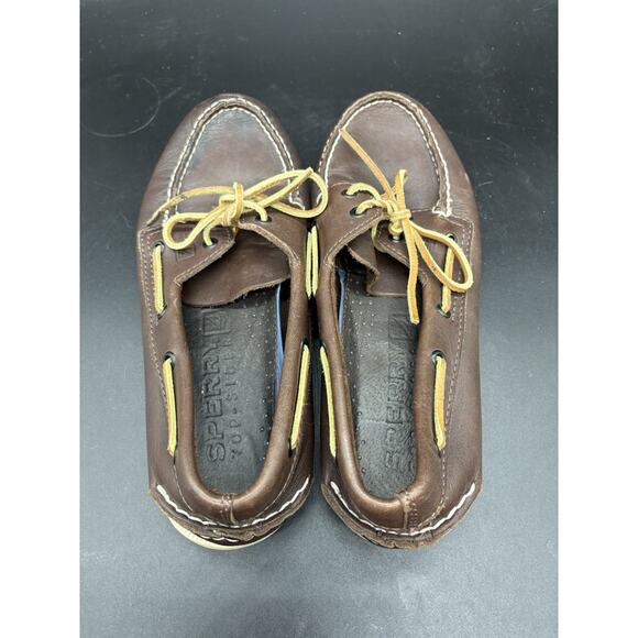 Sperry Authentic Original 2 Eye Boat Shoes Brown Leather Men’s Size 10 0195115 main image 7